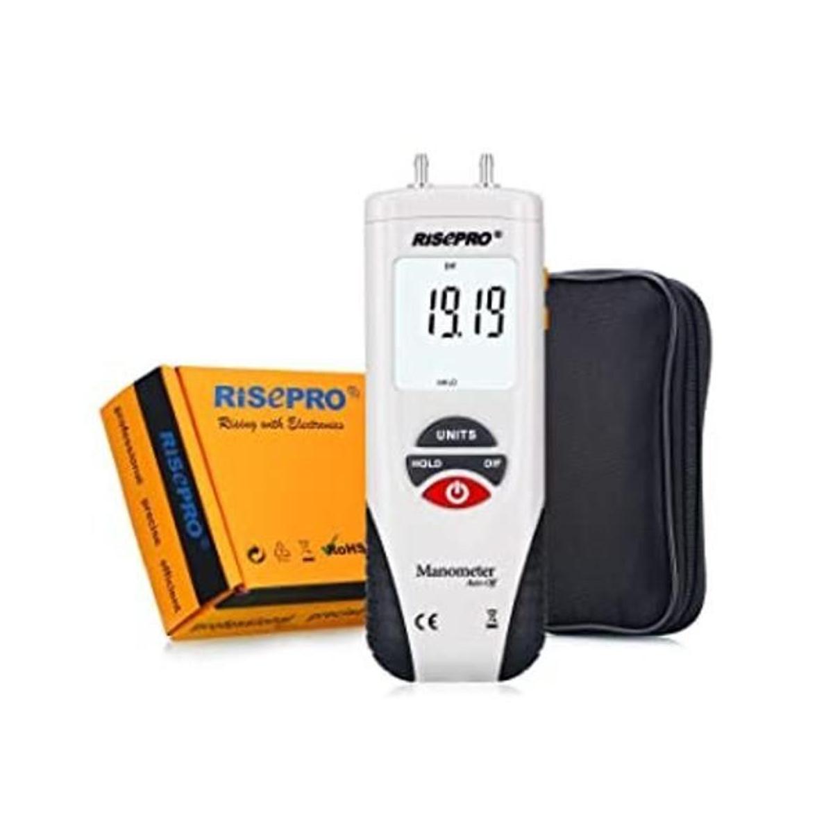 Risepro medidor digital de presión del aire y medidor de
