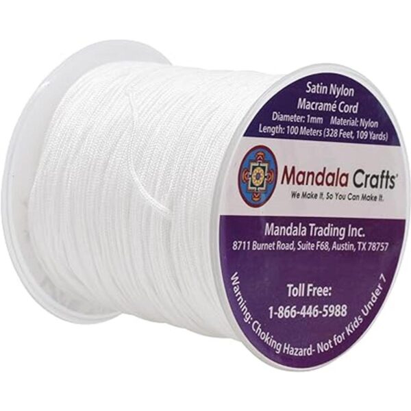 Mandala Crafts Cordón de satén de nailon hilo cola de_2