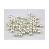 Pack de 50pcs 10 mm White Pearl Bead Cap Media Bola Dome_4
