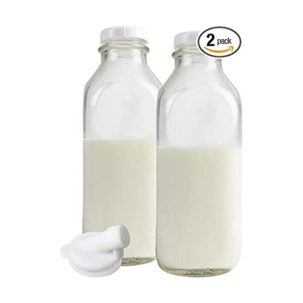 The Dairy Shoppe botella de leche de vidrio de 1 cuarto de_1