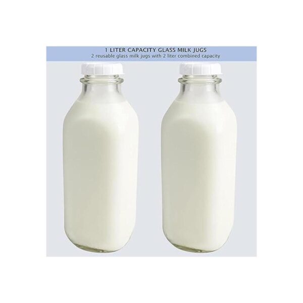 The Dairy Shoppe botella de leche de vidrio de 1 cuarto de_5