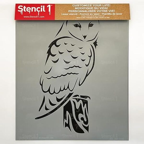 Stencil1 Plantilla de búho de granero Plantilla de mylar_5