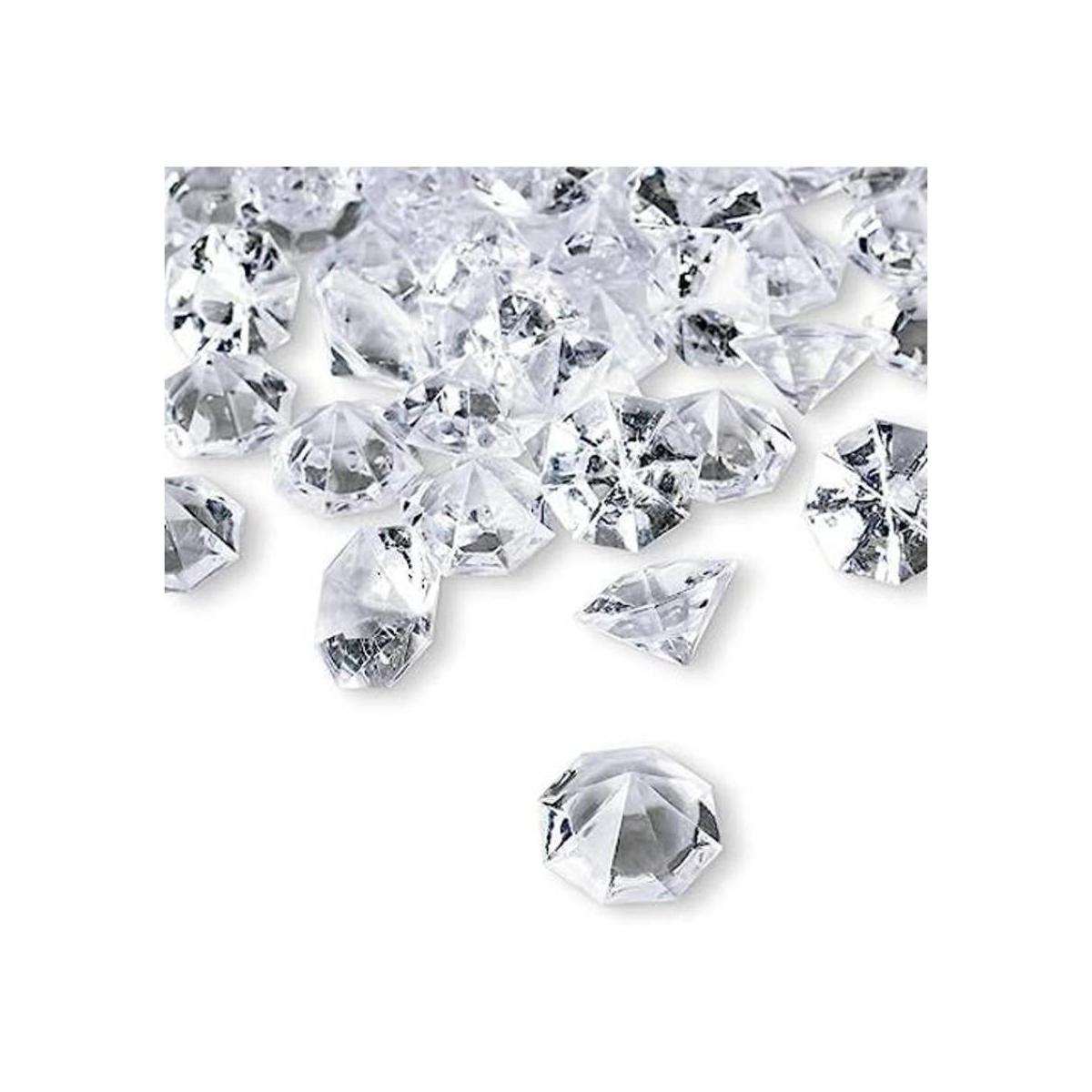 Diamantes acrílicos transparentes de 25 quilates