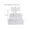 Soporte cuadrado de 3 niveles para magdalenas. Transparente_2