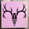 Stencil1 Plantilla de calavera de ciervo 5.75 x 6 pulgadas_5
