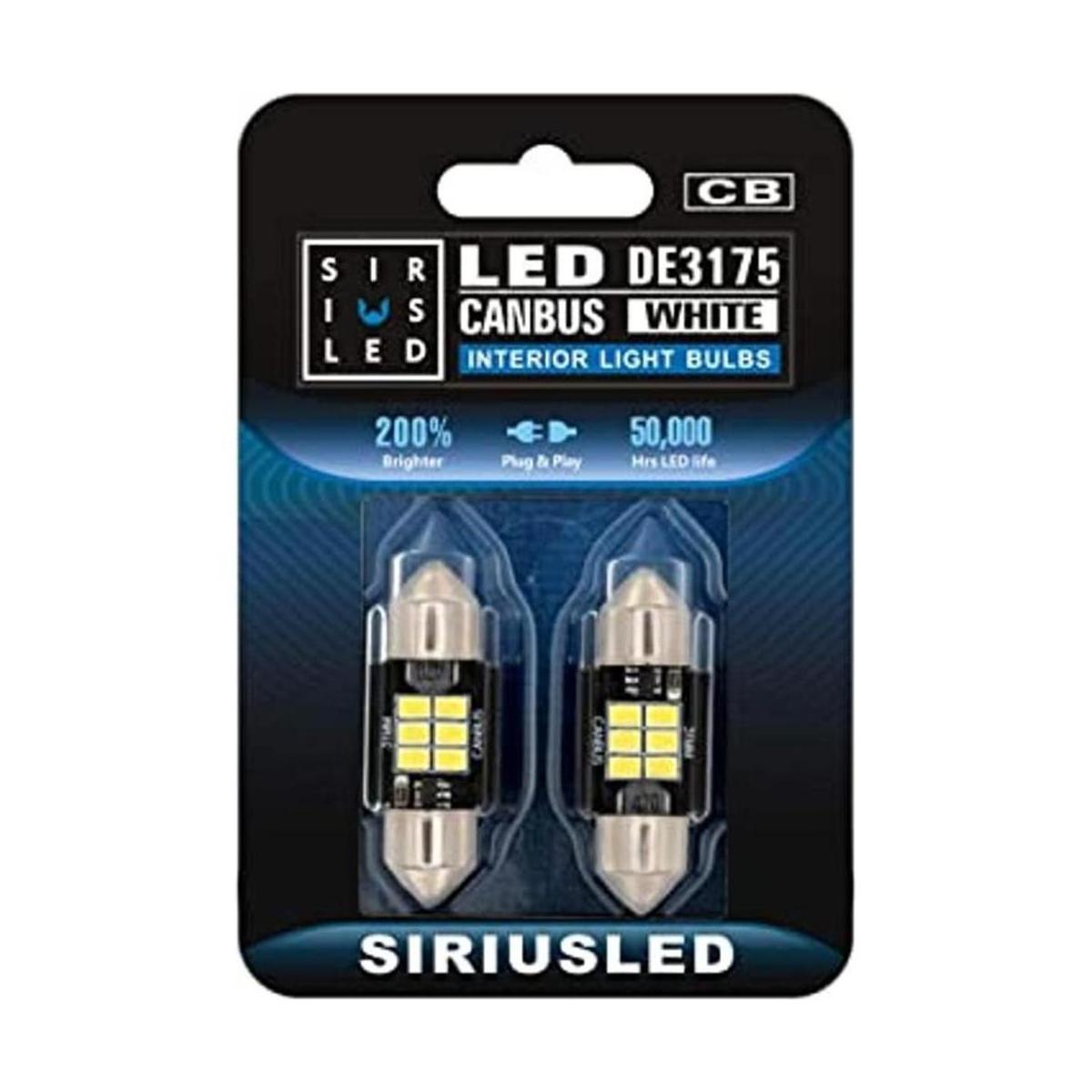 Focos SiriusLED Festoon de 400 lúmenes y blanco puro sin