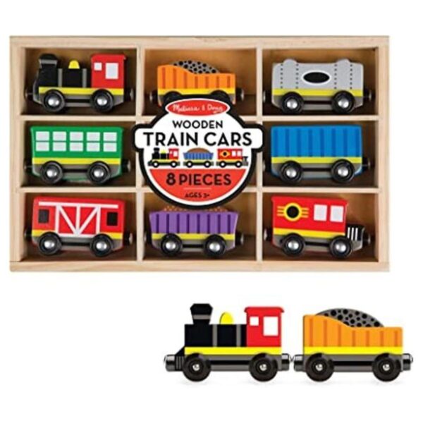Melissa Doug Tren de madera vagones de tren_1