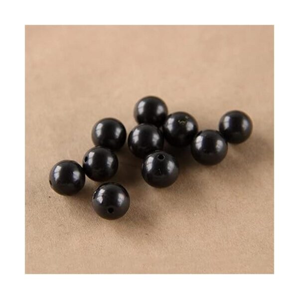 Karelian Heritage Shungite Juego de 50 cuentas redondas