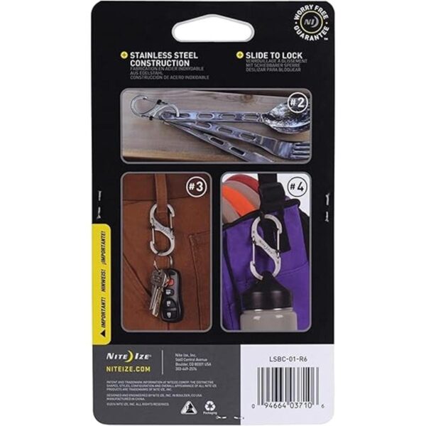 Nite Ize LSBC01R6 SBiner SlideLock Mosquetón de doble