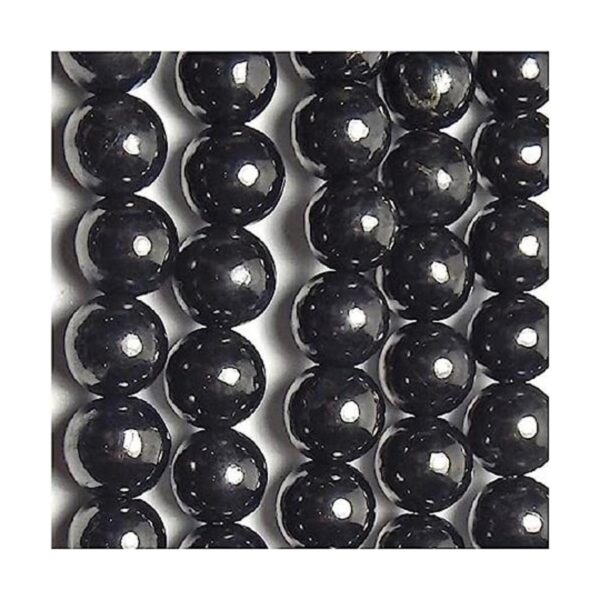 Karelian Heritage Shungite Juego de 50 cuentas redondas