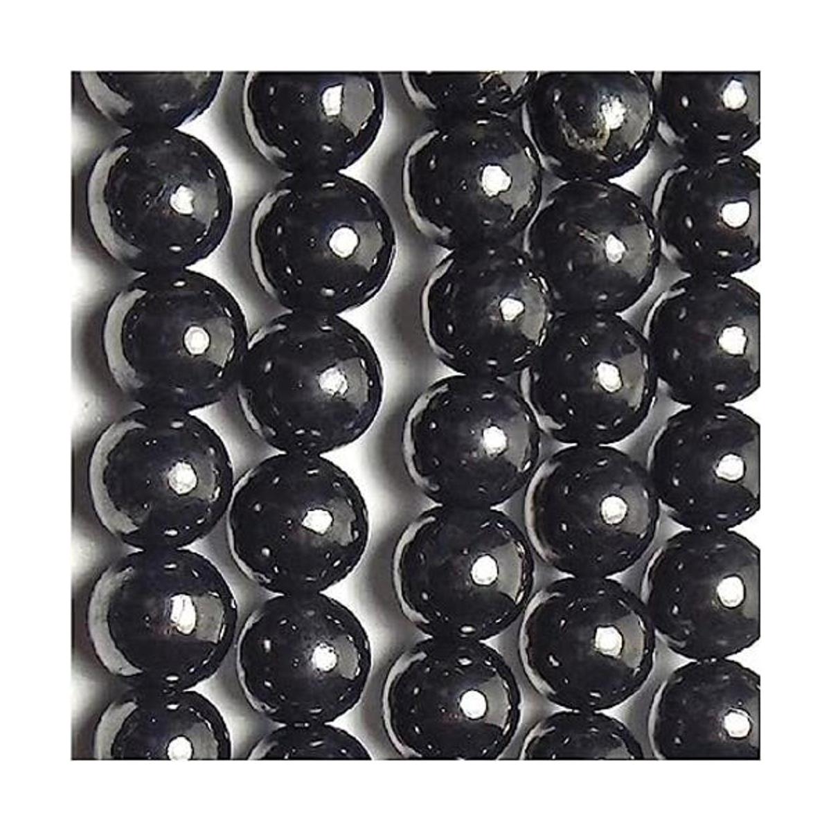 Karelian Heritage Shungite Juego de 50 cuentas redondas