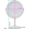 TISHAA Espejo de tocador de maquillaje brillante Soporte
