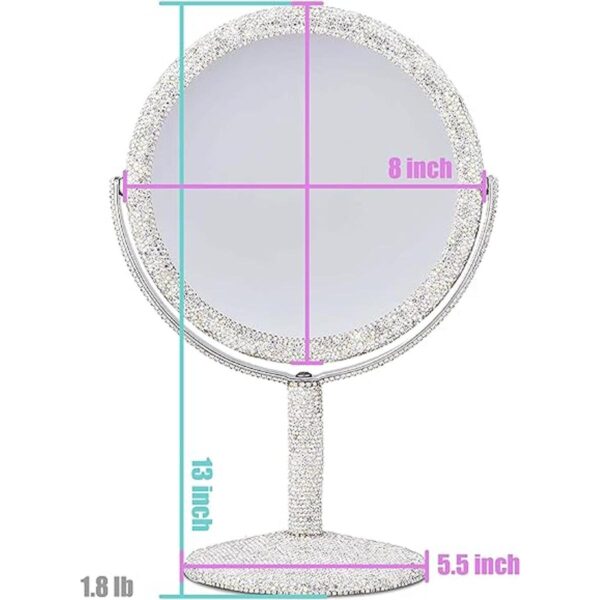 TISHAA Espejo de tocador de maquillaje brillante Soporte