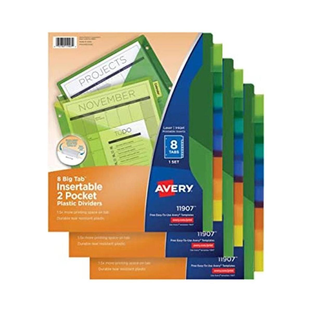 Avery Separadores para carpetas de 3 anillos separadores