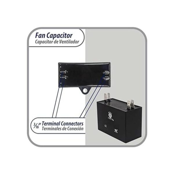 Appli Parts Condensador de ventilador de 10 mfd