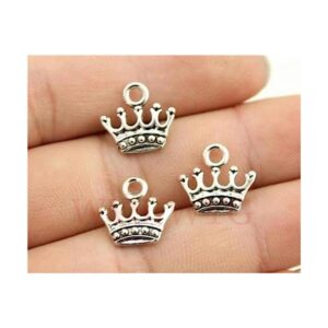 BULK 15 Silver Crown Charms 1314mm NS598_1