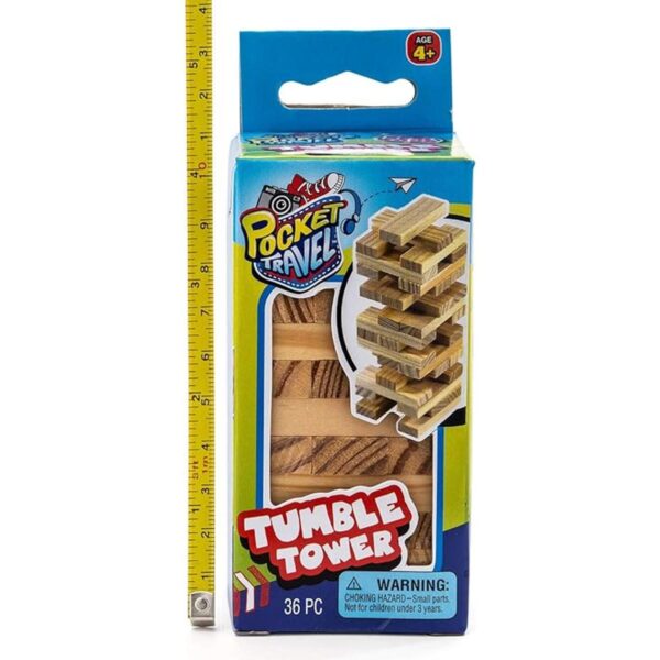 JARU Mini torre de caída de madera real 1 juego tamaño_6