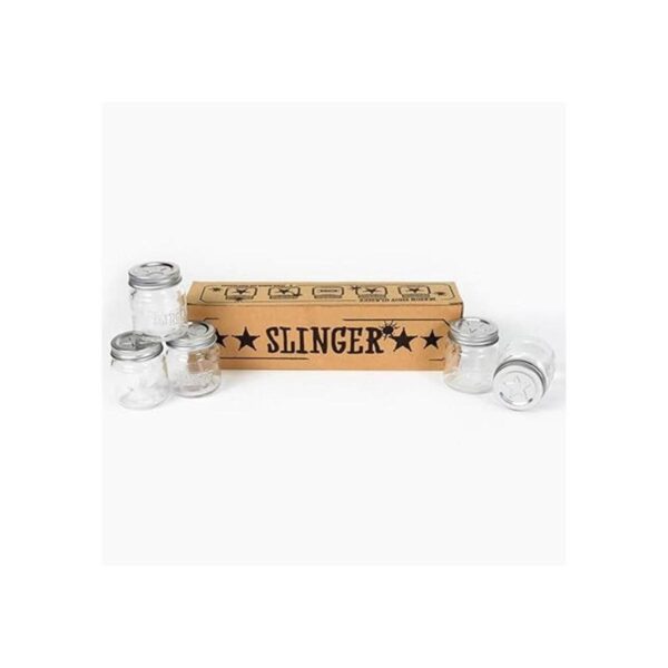 THE SLINGER Juego de vasos de chupito mini tarros Mason_6