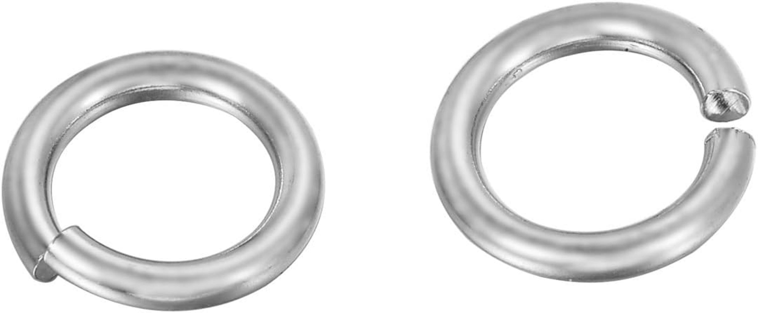 VALYRIA Anillos abiertos de acero inoxidable plateados