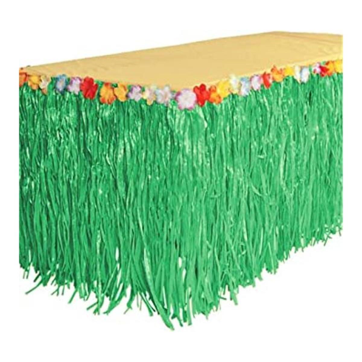 GIFTEXPRESS Falda de mesa de césped verde de 9 pies x 29