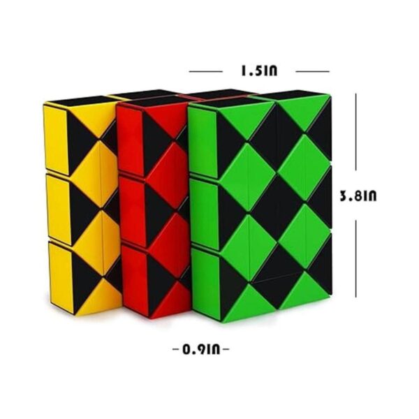 Ganowo Sensory Fidget Snake Cube Twist Magic Puzzle Toys_6