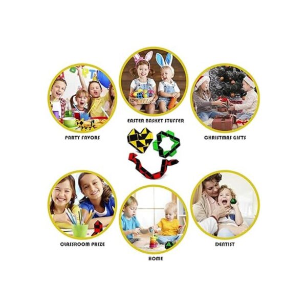Ganowo Sensory Fidget Snake Cube Twist Magic Puzzle Toys_2