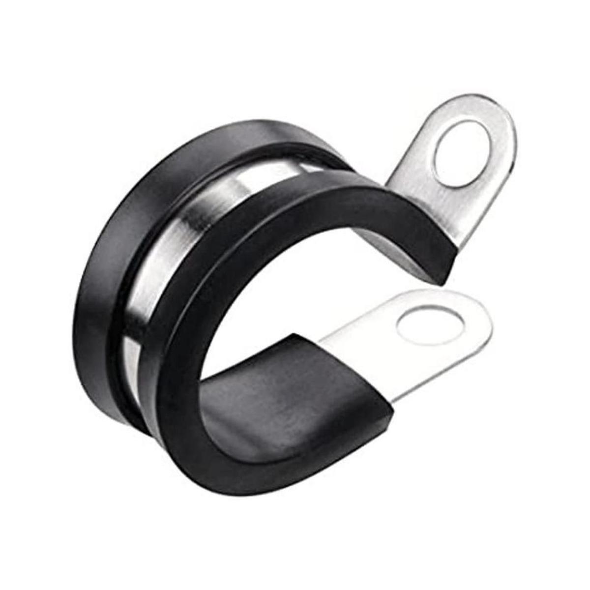 Abrazadera de acero inoxidable con recubrimiento de goma