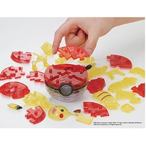 Rompecabezas de 61 piezas 3D Pokemon Pikachu y Monster Ball_5