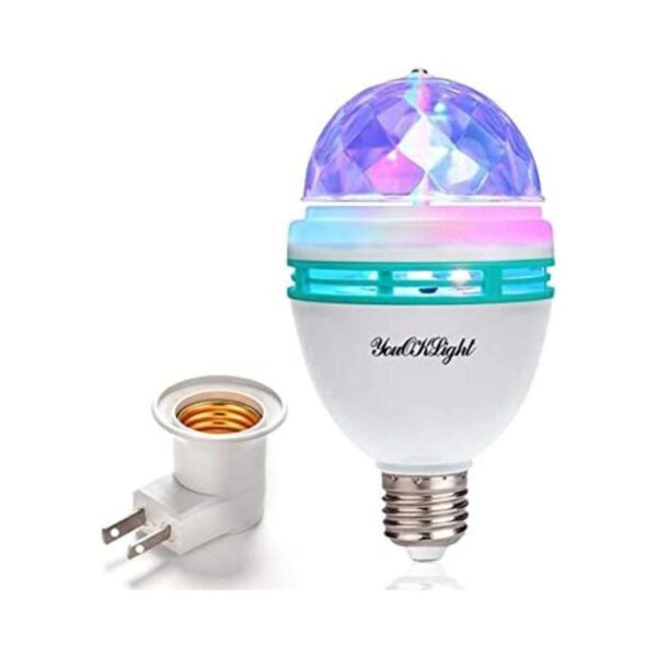 Bombilla de discoteca E26 giratoria RGB para fiesta luz_1