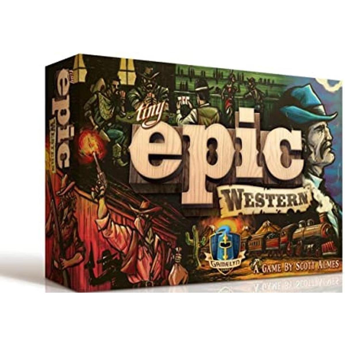 Juego de mesa de Boomtown Tiny Epic Western con un toque