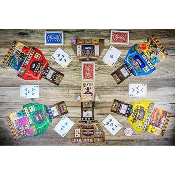 Juego de mesa de Boomtown Tiny Epic Western con un toque_3