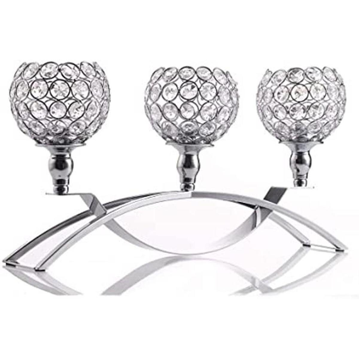 VINCIGANT Candelabro de 3 brazos color dorado y