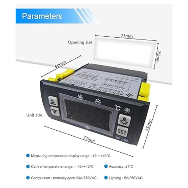 MXBAOHENG SF102 Termostato electrónico para congelador_2
