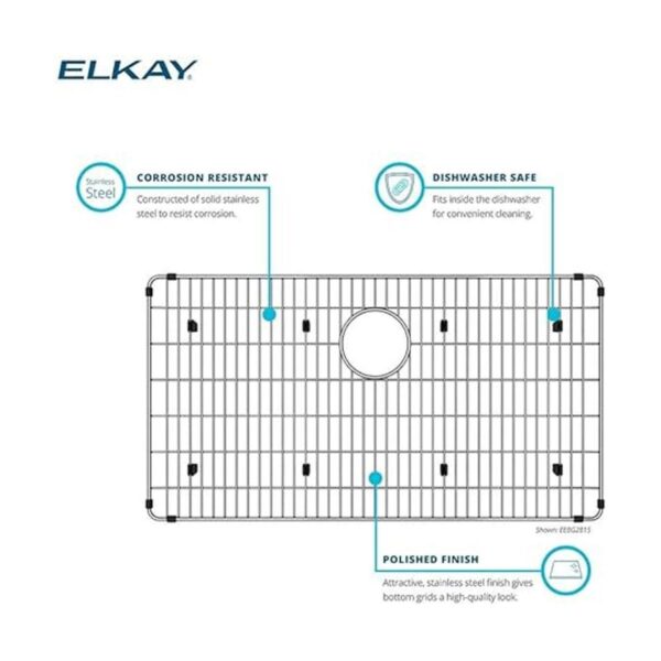 Elkay LKOBG1415SS Rejilla inferior 1 acero inoxidable_2