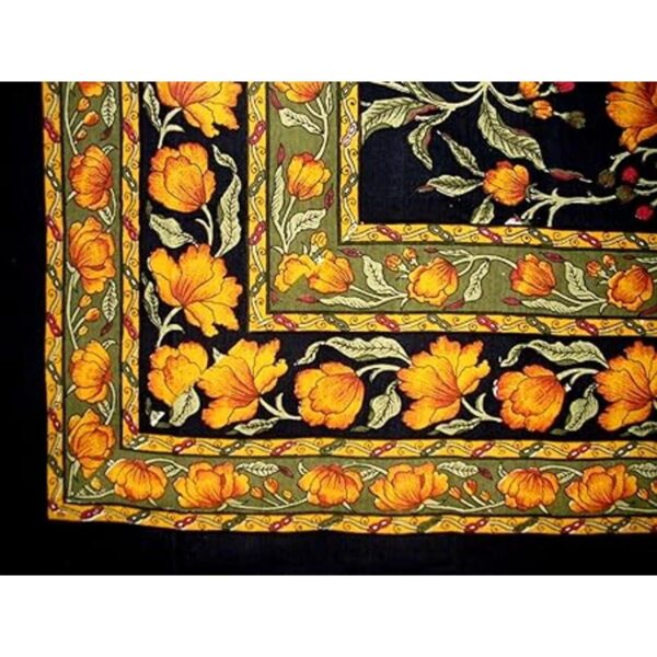 India Arts Mantel cuadrado de algodón floral francés de 60_2