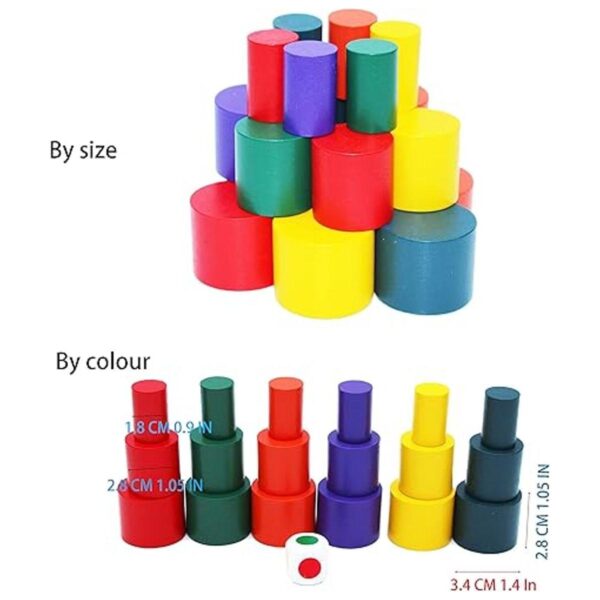 TOWO Bloques apilables de madera para niños Bloques de_2