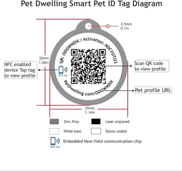 Pet Dwelling Código QR inteligenteNFC Etiqueta de_3