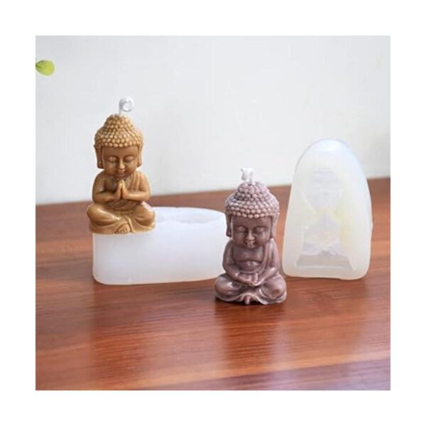 Cestony 2 moldes de silicona para velas de Buda para hacer_4