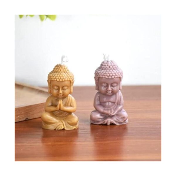 Cestony 2 moldes de silicona para velas de Buda para hacer_5