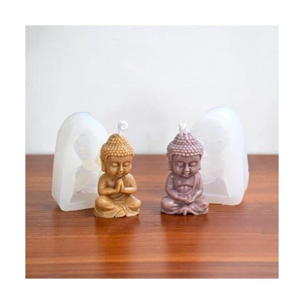 Cestony 2 moldes de silicona para velas de Buda para hacer_3