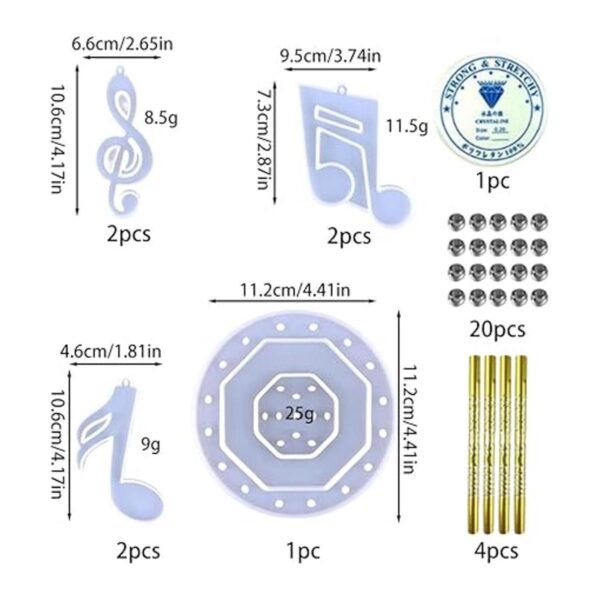 DeryArcle 32 moldes de resina Winchime molde de silicona_6
