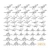 50 dijes de dinosaurio mezclados de plata antigua_2