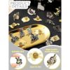 Juego de 25 pines esmaltados de oro negro y negro para_3