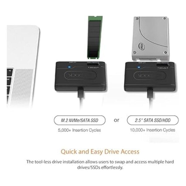 ICY DOCK USB 3.2 Gen 2 TypeC to 2.5 SATA SSDHDD M.2_2
