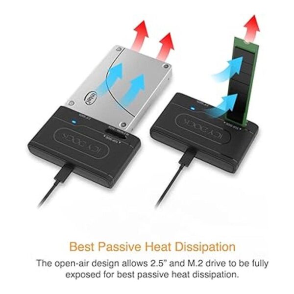 ICY DOCK USB 3.2 Gen 2 TypeC to 2.5 SATA SSDHDD M.2_3