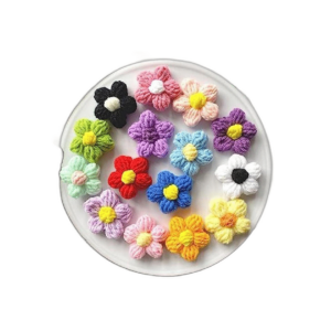 Colorful Flower Crochet Appliques 15pcs Colorful Hand_1