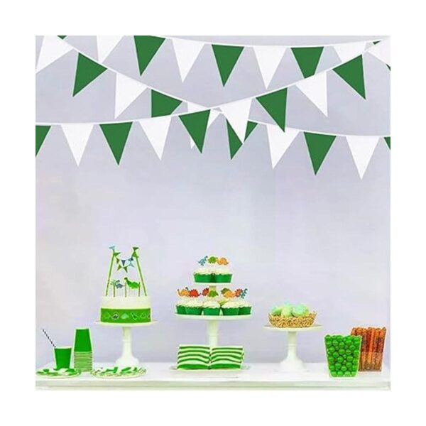 Bandera verde y blanca de 32 pies decoración de fiesta_3