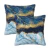 Juego de 2 fundas de almohada abstractas de estilo rústico