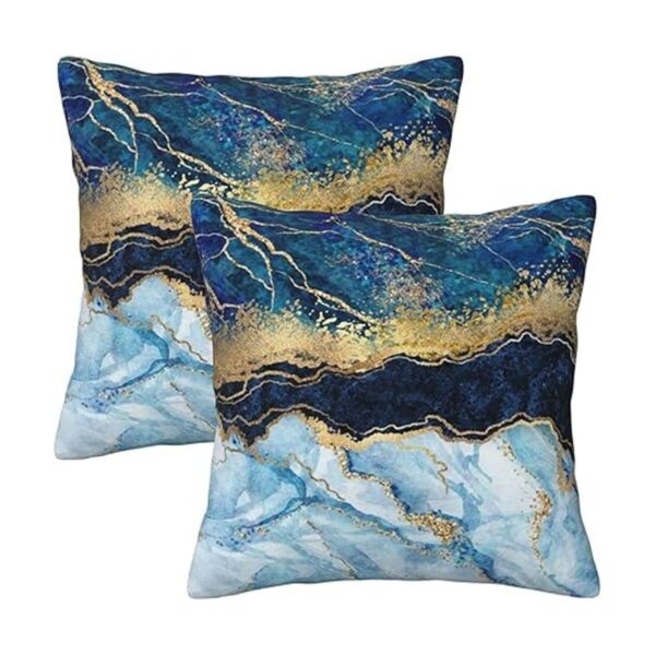 Juego de 2 fundas de almohada abstractas de estilo rústico