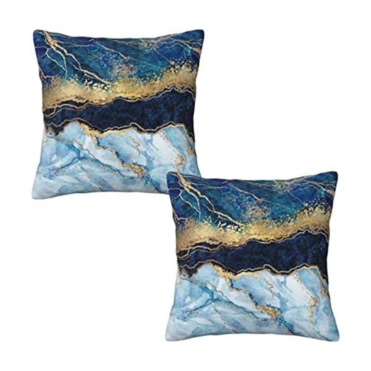 Juego de 2 fundas de almohada abstractas de estilo rústico